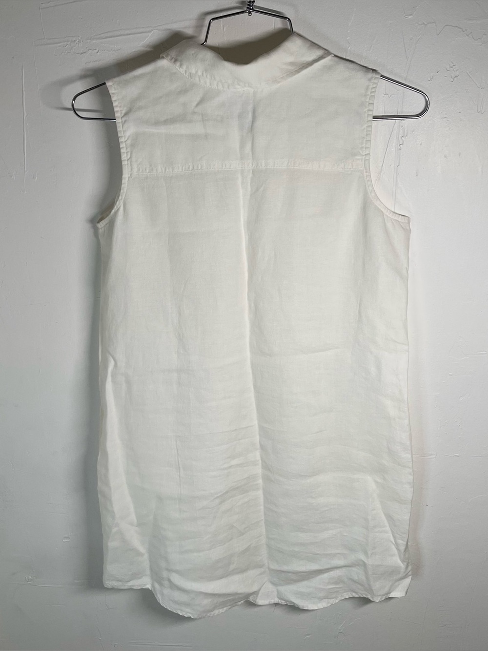 J. Jill White 100% Linen Sleeveless Tunic Shirt Dress - Picture 2 of 8